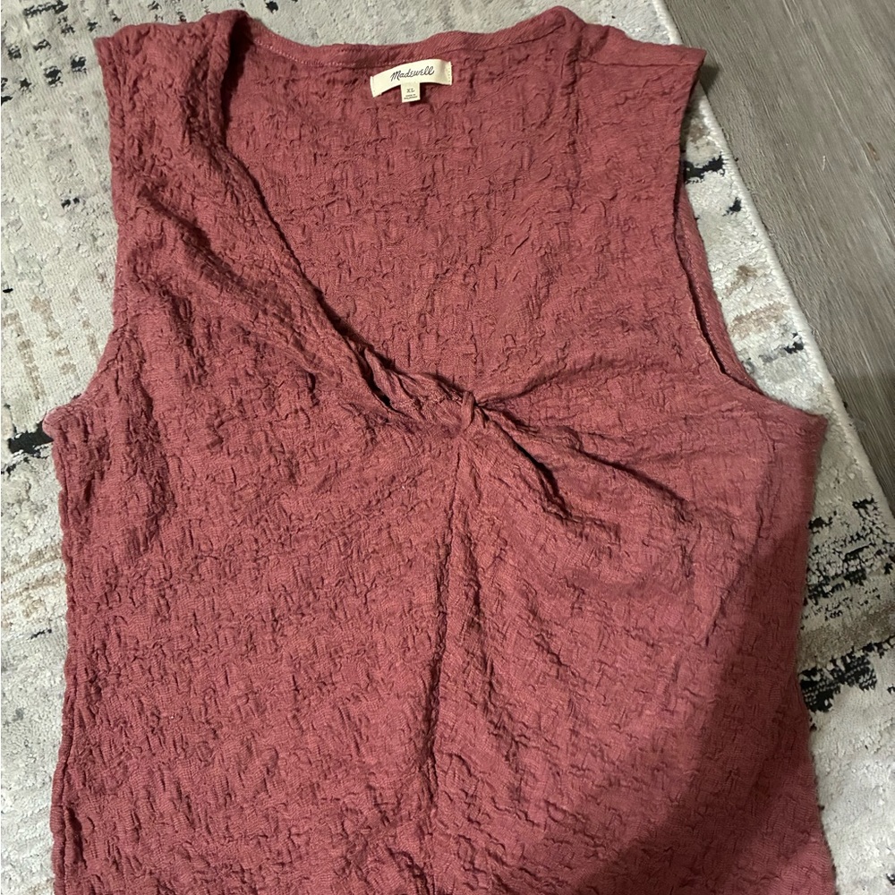Madewell Textured Mauve Tank Top